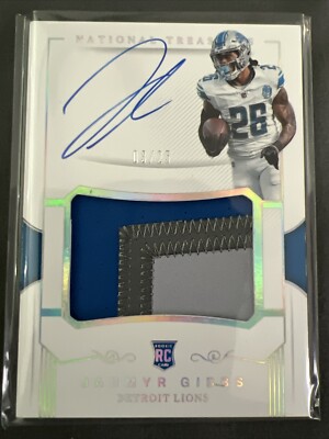 2023 National Treasures Jahmyr Gibbs RPA 3/25 Detroit Lions Rookie