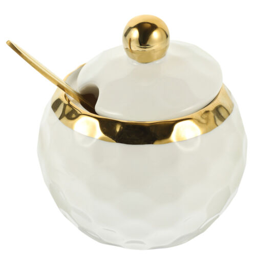1 Set Ceramic Condiment Jar Sugar Condiment Pot Storage Jar Seasoning Box with