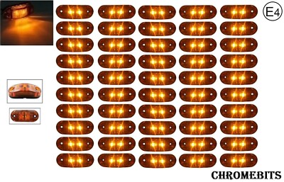Orange Amber 24v 2 LED Side 50 Piece Arrows Lights Truck Estimate Symbol