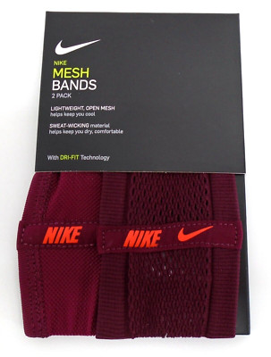 Nike Wristbands Mesh Adult Tennis Dark Beetroot/Team Orange