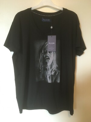 Religion Unisex Short Sleeve Salute Box Crew Tee T Shirt Size S/10 Uk BNWT Black