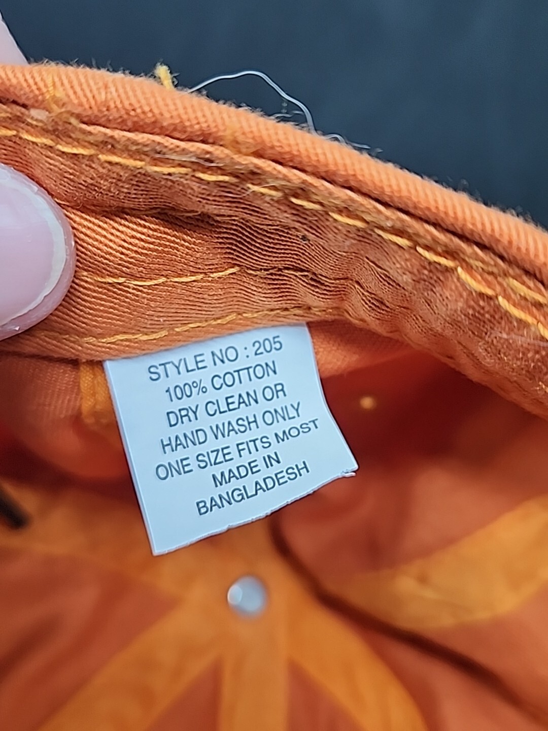 Findlay Baseball Hat Cap Strapback Orange Decky O… - image 9