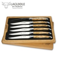 Laguiole En Aubrac - 6Er Set Steakmesser Frankreich - Birke - Edle Tafelmesser