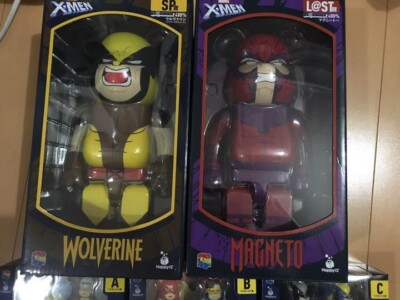 BE@RBRICK Marvel X-MEN 400% Wolverine & Magneto Happy Lottery 2022