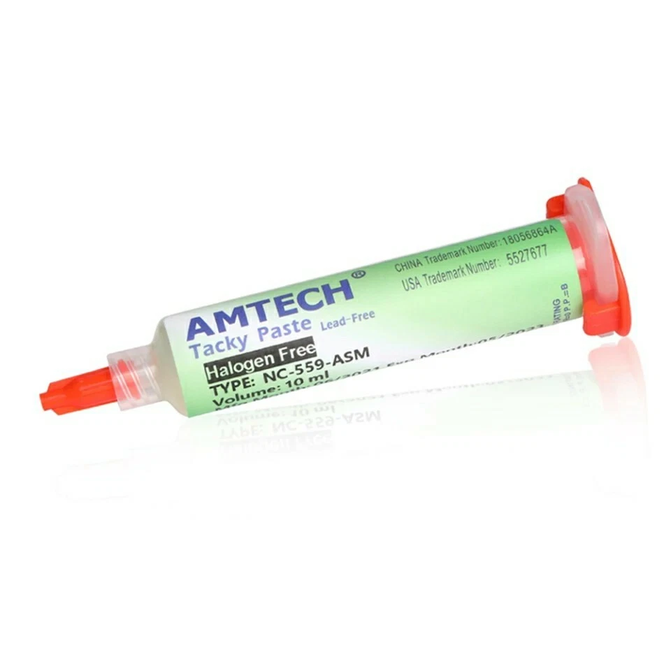 PATE A SOUDER AMTECH BGA PCB 10CC NC-559-ASM . AIGUILLE ET PISTON OFFERTS - Photo 1/4