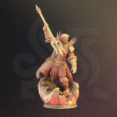 Torrent Genasi Fighter Paladin Miniature | D&D DnD | 