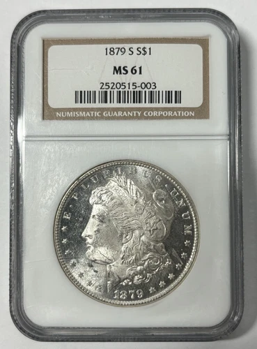 1879 S Morgan Silver $1 Dollar Mirror Like Obverse NGC Graded MS