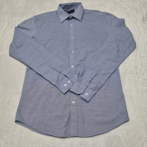 RED HERRING MENS SLIM FIT BLUE STRIPED SHIRT 14.5 - Picture 3 of 7