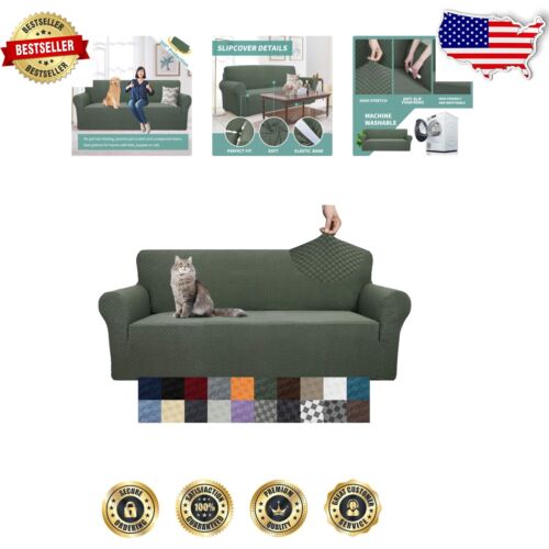 Elegant Jacquard Slipcover for Extra Large Sofas - Pet-Proof & Machine Washable