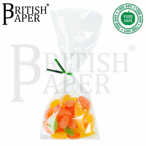 CLEAR CELLOPHANE CELLO DISPLAY BAGS LARGE SMALL SWEETS CANDY CAKE POP WRAP PARTY - Picture 4 of 69