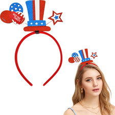 1 Pcs 4Th of July Headband for Party Decor, Independence Day Headband, Red White