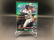 Miguelangel Sierra 2017 Bowman Chrome Prospects Green Shimmer Refractor /99