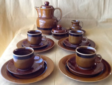 CP Colditz DDR Bauhaus Annaburg Sintolan Braun Kaffeeservice Konvolut 70er