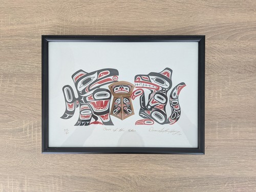 Inuit Wandbild signiert nummeriert Stammesdekor DURAN HENRY "Clans des Yukon" - Bild 2 von 11