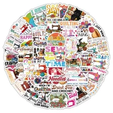 20 Random Sewing Stickers Quilting DIY Craft Decals Laptop Hydro Free Shipping!