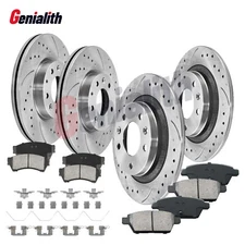 Front & Rear Rotors Brake Pads for Ford Fusion Mazda 6 Lincoln MKZ Mercury Milan