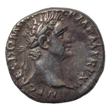 Domitian 81-96AD AR Denarius. Rome. Minerva