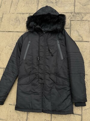 Number (N)ine Black Fur Hood Puffer Biker Winter Jacket | eBay