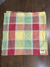 3 Newport Home Collections Colorful Cotton Cloth Napkins Plaid NWT!