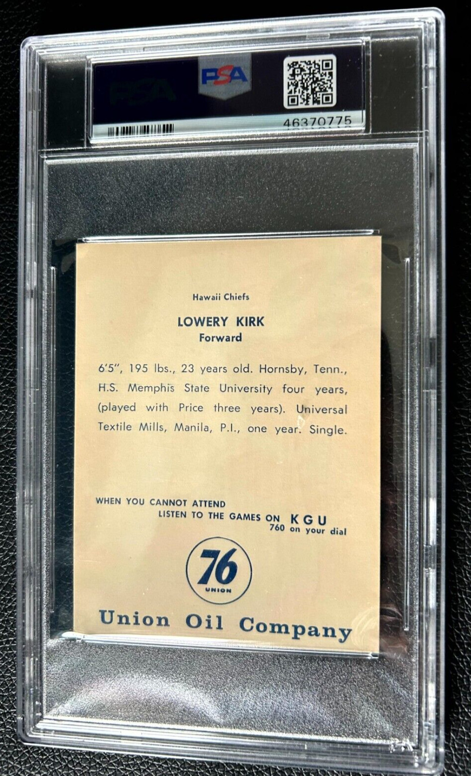 1961 Hawaii Chiefs Union Oil Kirk Lowery PSA 5 Vintage Basketball ABA RARE view 3