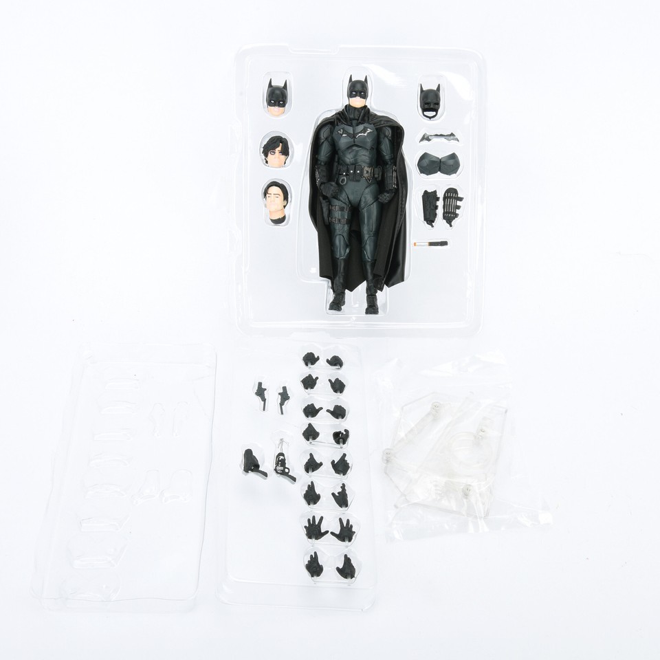 DC Superheroes The Batman Action Figure w/Accessory Hands & Stand Base ...
