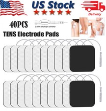 40 Replacement Electrode Pads for Massager 7000 3000- Units 2" x 2" White Cloth