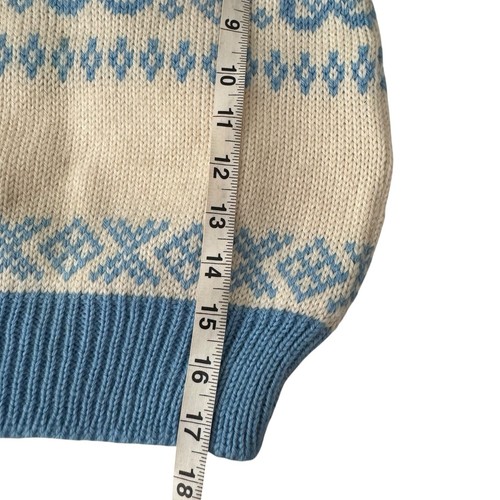 Dale Of Norway Child Kids Size 6 Sweater Clasp Blue Beige Pullover Vintage - Picture 5 of 7