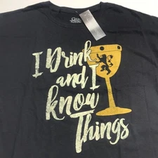 GAME OF THRONES Men’s XL Black S/S Tee Shirt