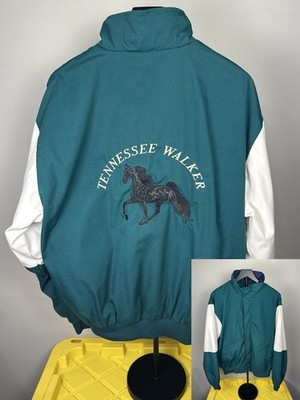 Vintage Tennessee Walker Lightweight Jacket Color Block Mens Large Dunbrooke