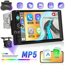 Single Din Apple Carplay Android Auto Car Stereo Radio Bluetooth 7" Touch Screen