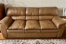 Leather Sofa Set Including Sofa, Loveseat and Recliner.
