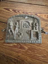 Antique 1852 S.C. Herring & Co, Water St. NY, Cast Iron Fire Proof Safe Plaque