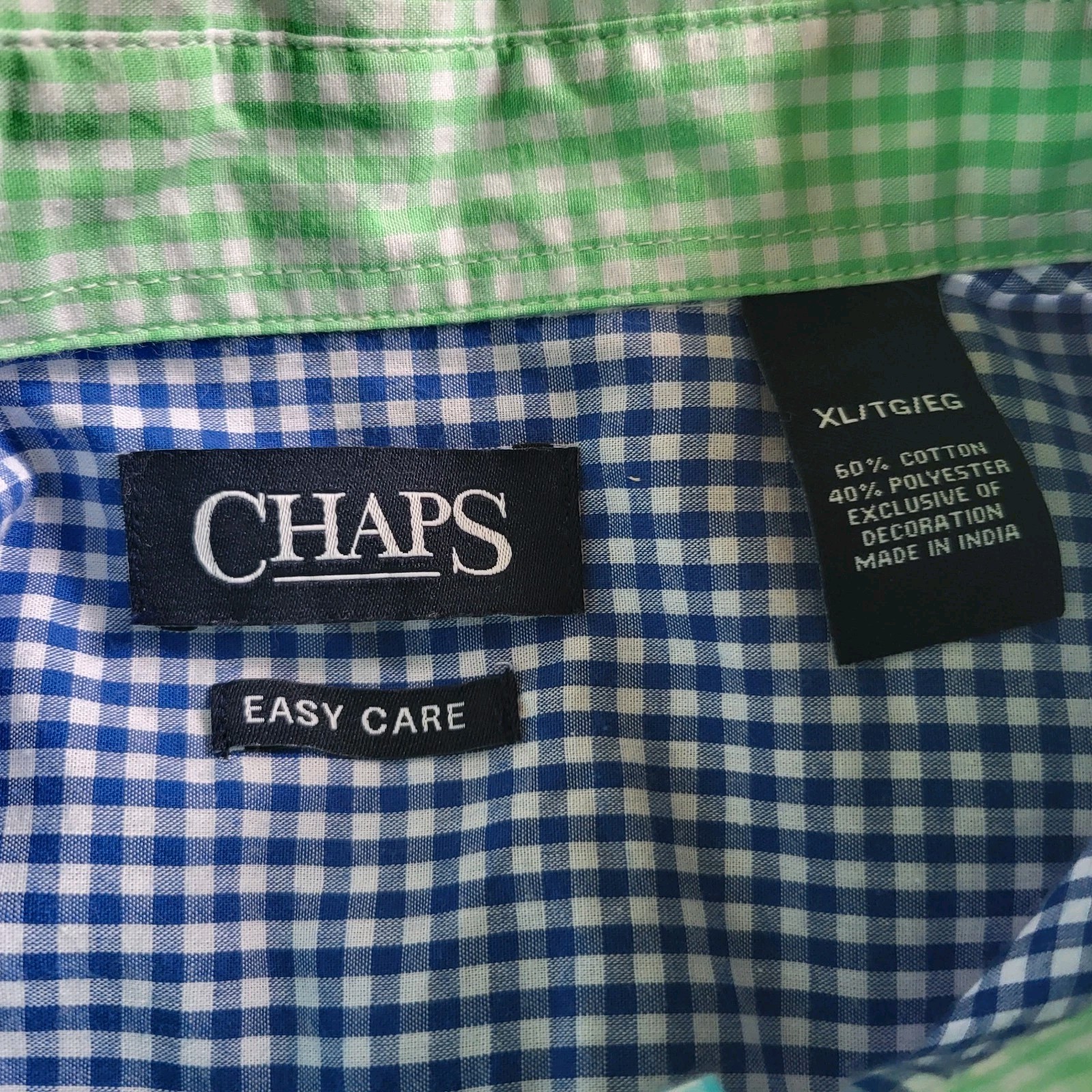 Chaps MultiColored Gingham Checked Bright Color B… - image 5