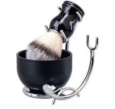 Black Luxury shaving kit 3-in-1 includes shaving brush bowl holder Tray