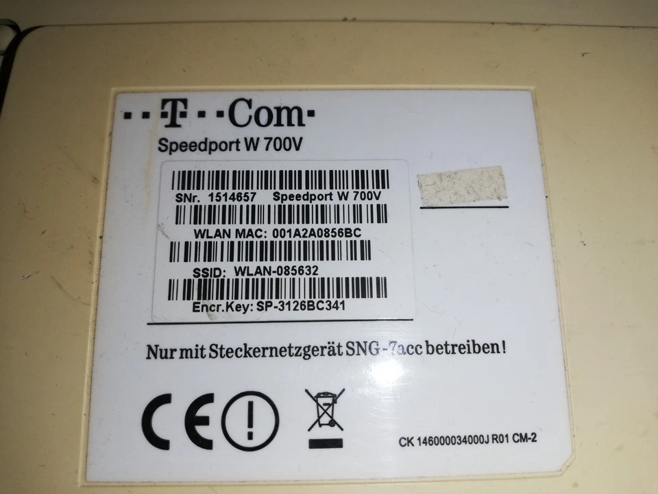 Speedport W 700V Telecom ohne Zubehör Z-1005 *** - Bild 3 von 3