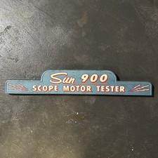 Vintage Sun Motor Tester Gas Filling Station Repair Shop Equipment Scope Sign