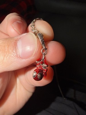 PANDORA Marvel Spider-Man Sterling Silver Red Enamel Charm Pendant Necklace