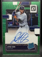 2022 Donruss Optic #RRS-JS Jose Siri Rated Rookie Auto Green Mojo Prizm #/88