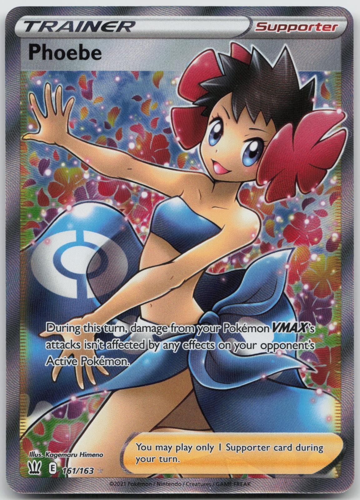 Phoebe 161/163 Ultra Rare Battle Styles Pokemon Holo Near Mint