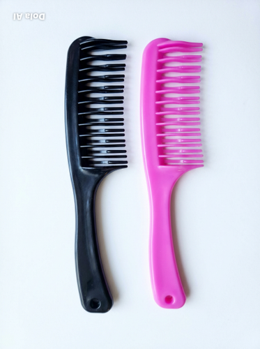 Hair Comb Detangling Anti Static Comb with 2-in-1 Teeth Plastic Wide ...