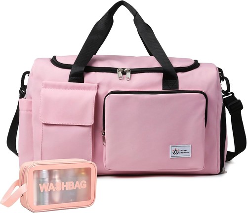 Small Gym Bag for Women, Travel Duffle Bag Carry On Weekender with Shoe