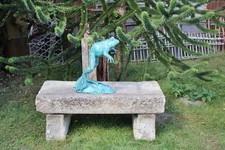 Brunnen Wasserspiel Quell Frosch Bronze verzauberter Prinz Wasserspeier