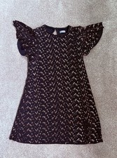 Next Girls Bronze Sequin Party Dress Age 5-6 (label Age 7 but Comes Up Small)