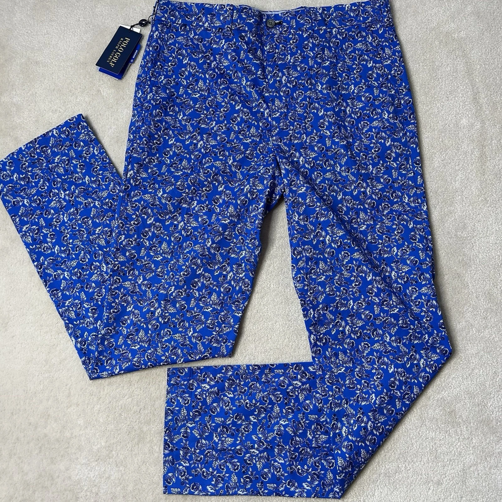 Polo Golf Ralph Lauren Pants Mens 34x34 Tailored Fit Stretch Trouser Floral