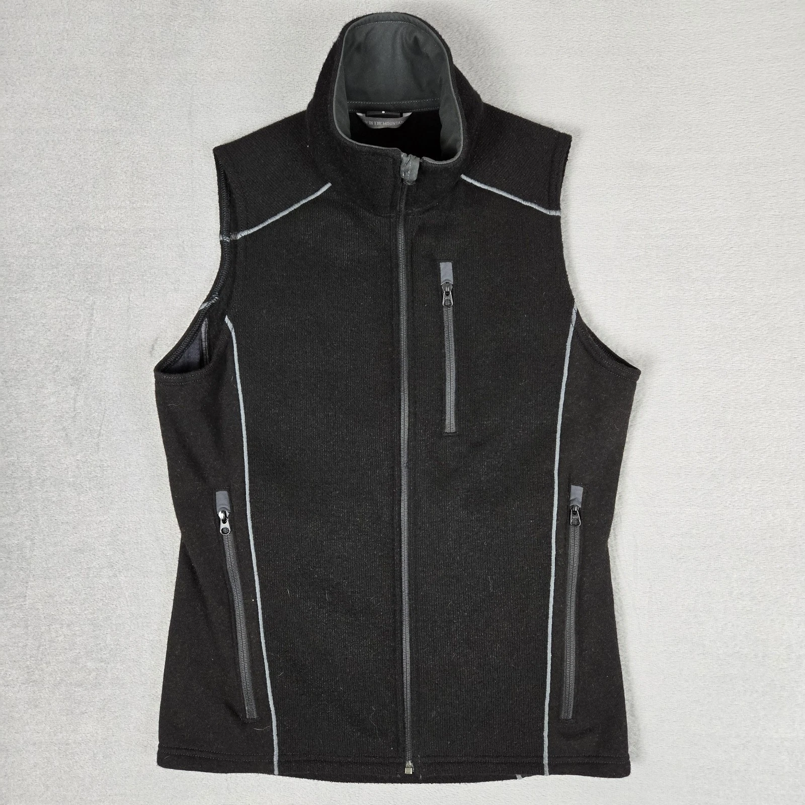 Kuhl Interceptr Vest Mens Small Black Fleece Outdoor Hiking Camping Fishing