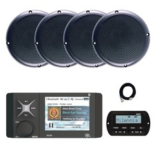 JBL R4500 Marine Bluetooth WB Radio with Remote, Extension, 4x 5.25" Speakers