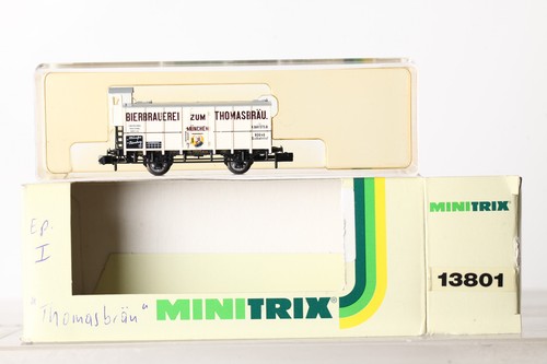 Minitrix Spur N 13801 Gedeckter Güterwagen Thomasbräu K.Bay.Sts.B.  OVP (349836) | Condition: Gebraucht