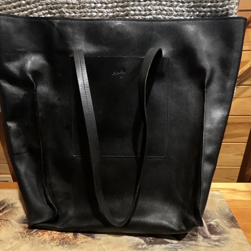Scully Women Black Tote Bag Solid Rectangle Shoulder Strap Magnetic Closure