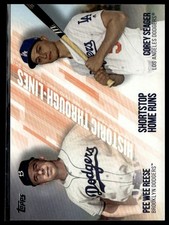 2019 Topps #HTL-44 Corey Seager / Pee Wee Reese Historic Through-Lines