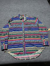 Vintage Frontier Series Western Button-Down Size Xl Aztec Print Flawed